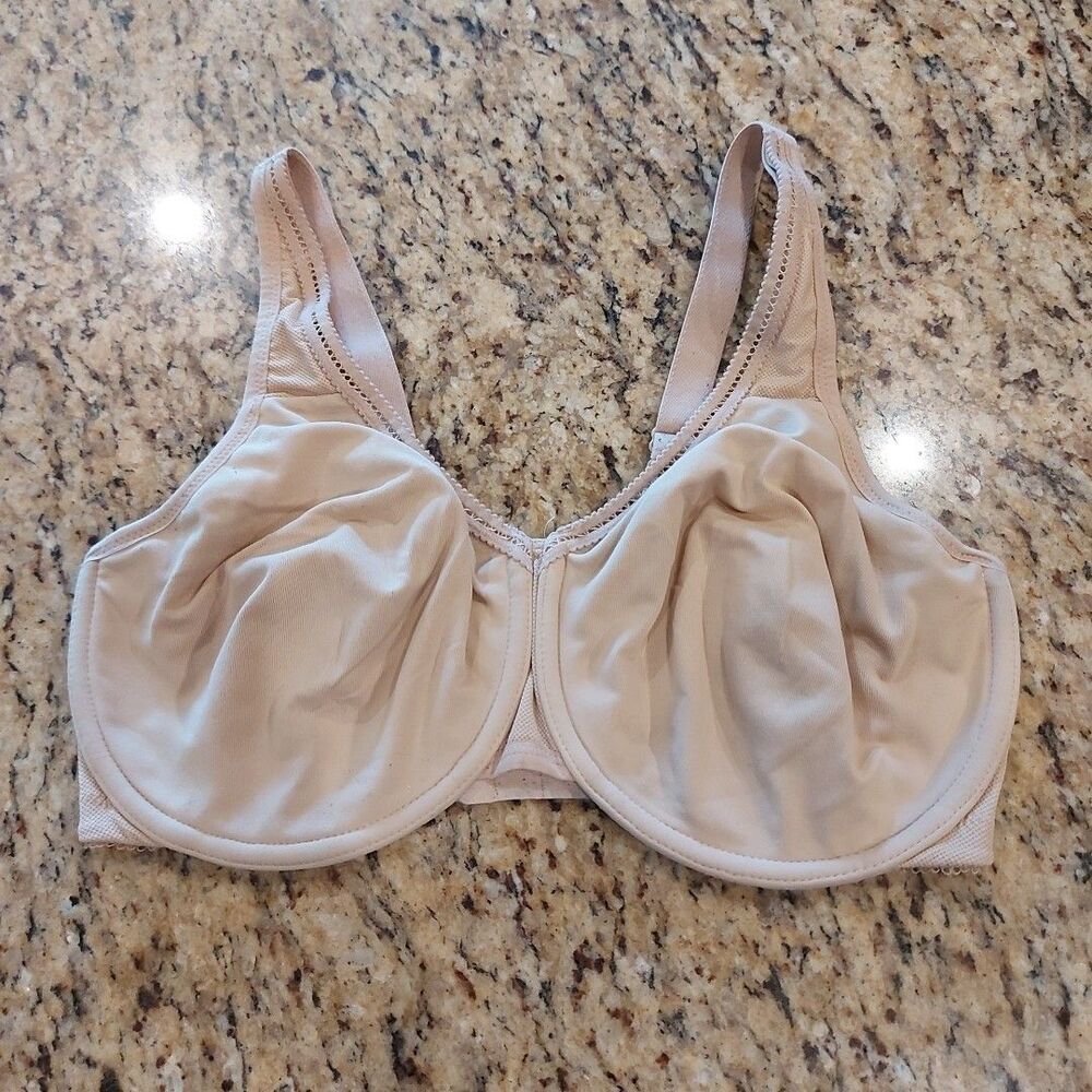 Wacoal Bra 34G Underwire Beige Soft Seamless Unlined Cups 855247 Adj Strap